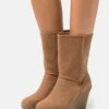 Anna Field Winter Boot - Enkellaarsjes Met Sleehak - Cognac -Anna Field 0a0e208641da49138277589d1dfc661b
