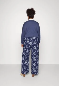 Wide Leg Pant - Broek - Dark Blue/Off-White -Anna Field 2e68d179738647d4bf9a6c877c3fe436