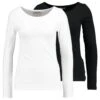 Anna Field 2 Pack - Longsleeve - Black/White