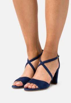 Anna Field Leather- Sandalen Met Hoge Hak - Dark Blue