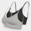 Anna Field Maternity Seamless Bra 2 Pack - Bustier - Grey/Black -Anna Field 5a75f8e8aa114f748ddd1c810760d7a7