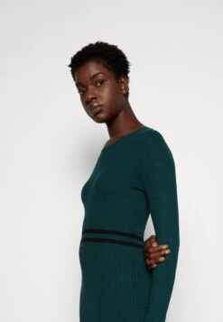 Anna Field Gebreide Jurk - Dark Green/Black -Anna Field 6257de860f974737b4c5f696481d28b1