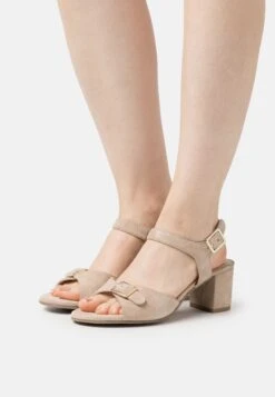 Leather- Sandalen - Beige