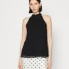 Anna Field Woven Plissee Top- Top - Black