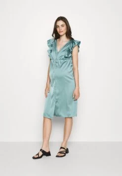 Mama Dress Mid Dress Open Slips- Cocktailjurk - Light Green